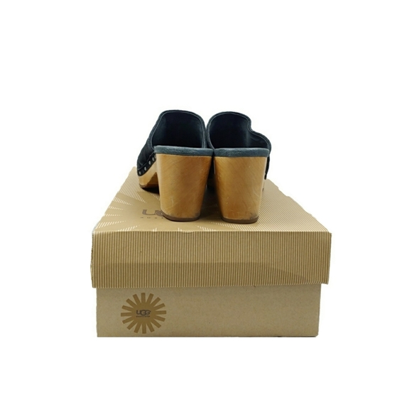 SOLD UGG Abbie $149 Black Sheepskin Clogs in BOX - Picture 7 of 10